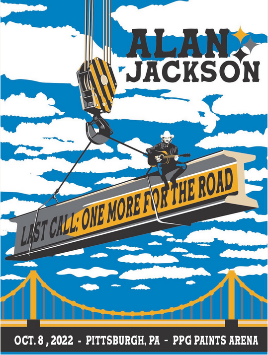 Last Call: One More for the Road Tour Poster - Pittsburgh (AUTOGRAPHED)